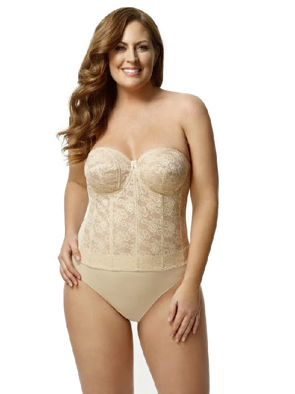 Women's Lingerie for Anniversaries6621 ELILA LACE CUP LONGLINE NUDE