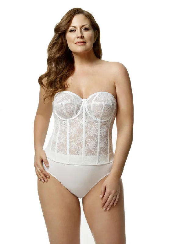 Women's Lace Push-Up Bras6621 ELILA LACE CUP LONGLINE WHITE