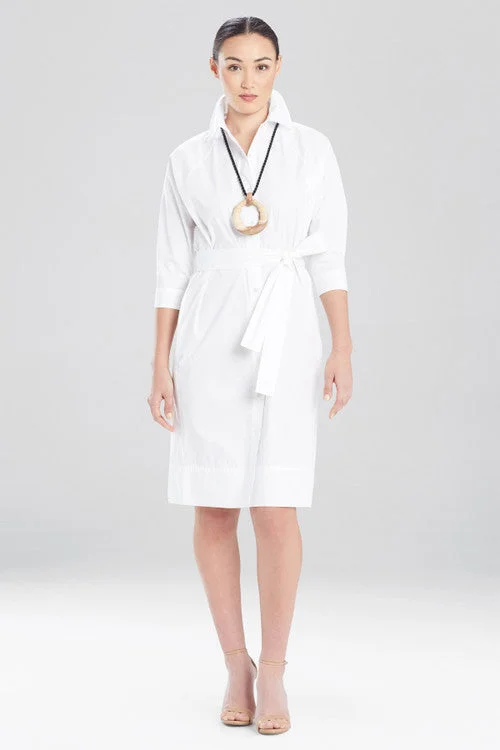 Tiered sexy dresses for a flouncy and feminine appearanceCotton Poplin Cocoon Shirtdress