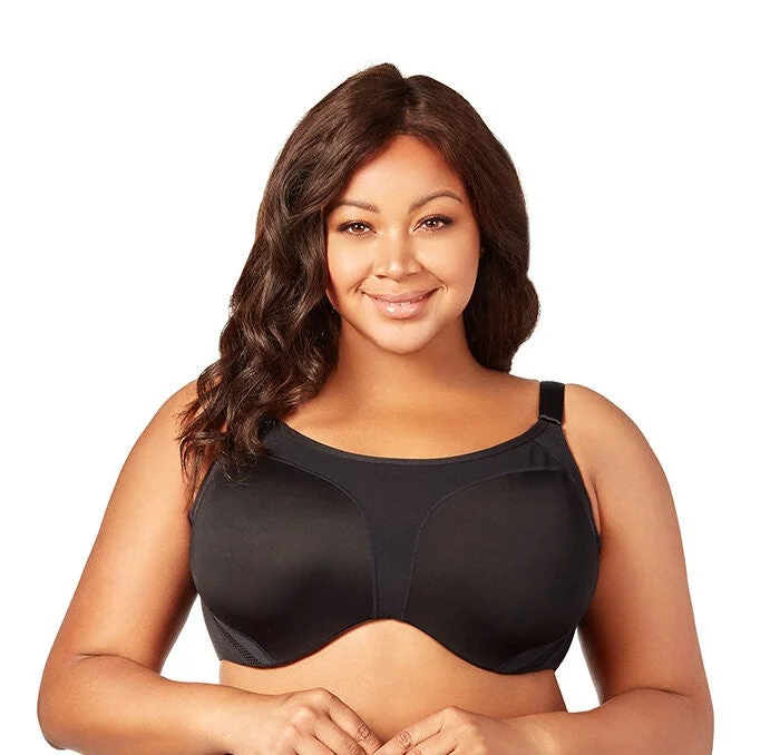 Women's Satin Sleepwear Lingerie2511 ELILA MICROFIBER SPORTS BLACK