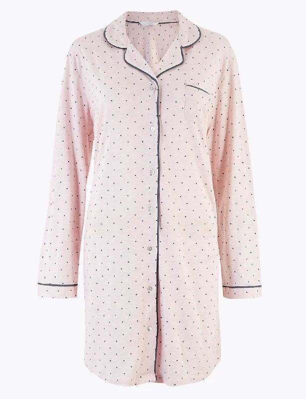 Lace - covered sexy dresses for a feminine allureCool Comfort™ Cotton Modal Spot Nightdress