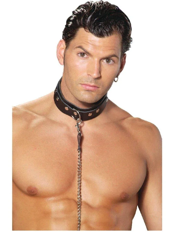 Women's High Waist Lingerie Bodysuits Elegant Moments L9150 Leather collar with O ring detail