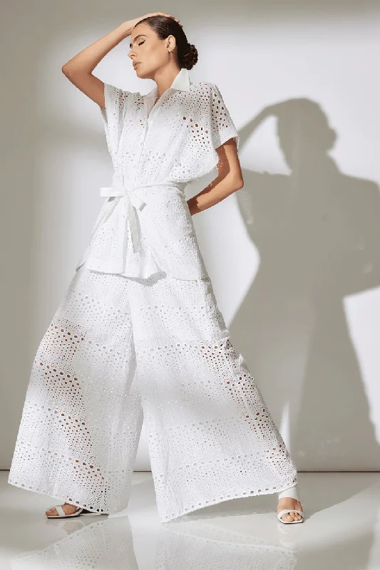 Women's Silk Lingerie Sets Round Eyelet Kimono Wrap Shirt