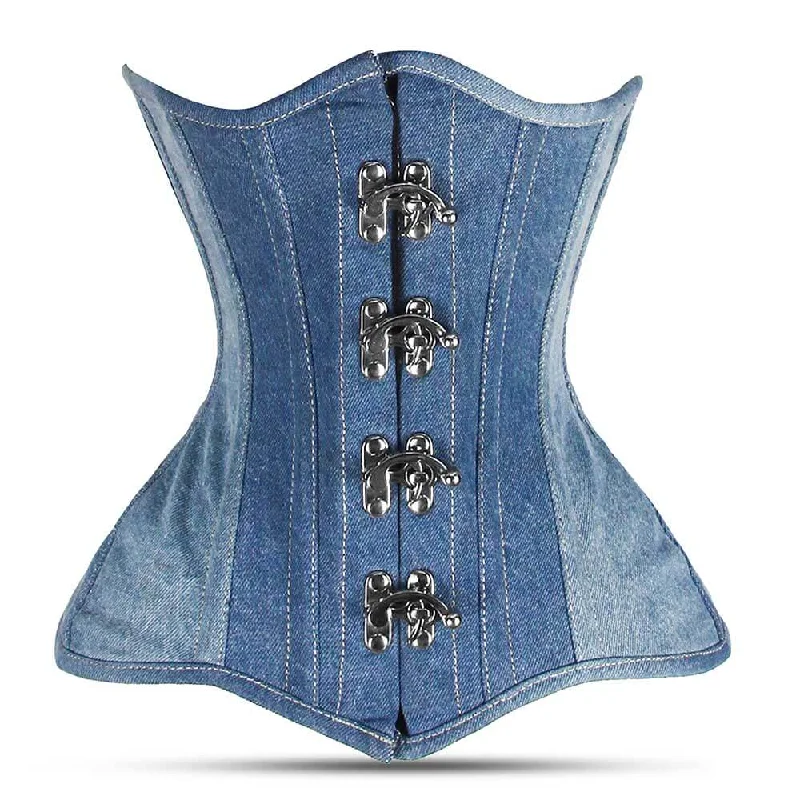 Wedding - style bustiers for bridesmaids or special eventsPlus size denim corset top - Under Bust Corset Wedding - style bustiers for bridesmaids or special eventsPlus size denim corset top - Under Bust Corset