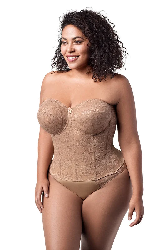 Boudoir Photography Lingerie for Women6621 ELILA LACE CUP LONGLINE MOCHA