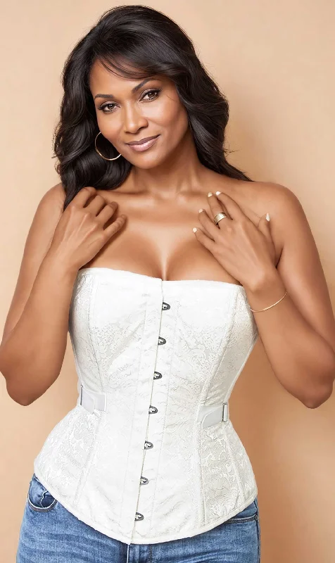 Hollywood - glamour bustiers for a red - carpet effectStephanie Brocade Fan Lacing Corset