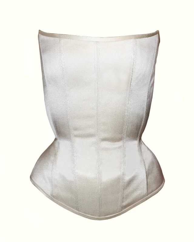 Posture - correcting bustiers for better spinal alignmentSilk Scoop Neck Corset