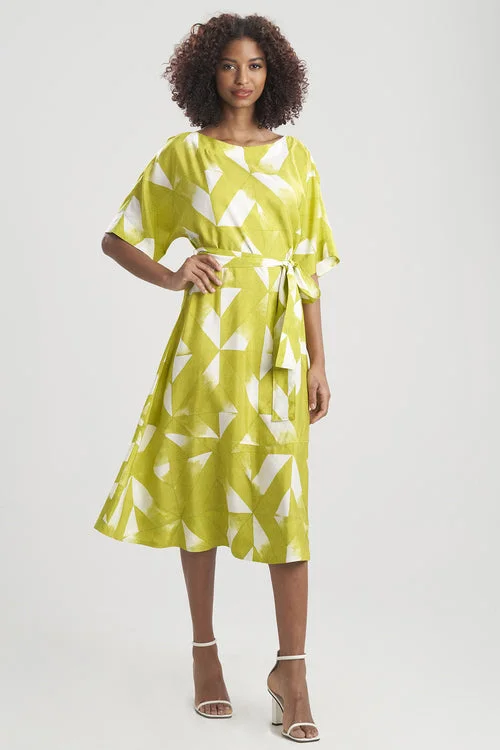 Asymmetrical - hemmed sexy dresses for a modern styleSumi-Obi Silk Boatneck Dress