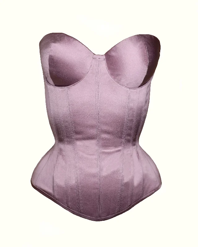 Polka - dot bustiers for a fun and retro appearanceSilk Push-up Cupped Corset