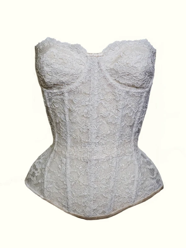 Burlesque - inspired bustiers for a performance lookSilk and Lace Sheer Cupped Corset
