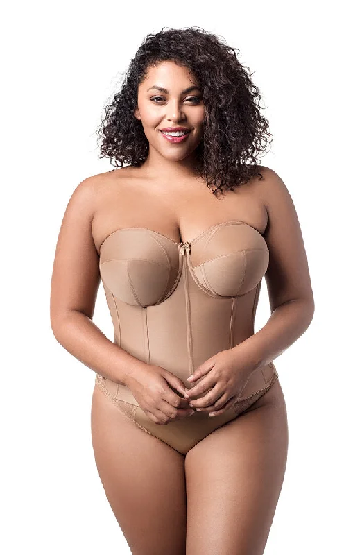 Women's Maternity Lingerie6421 ELILA SMOOTH CUP LONGLINE MOCHA