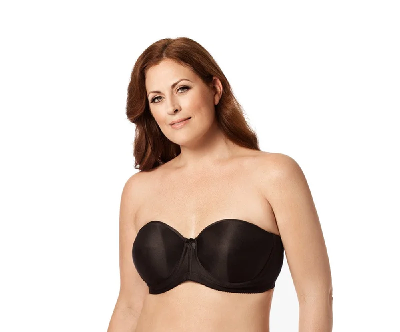 Women's Lingerie with Bow Details4820 ELILA MICROFIBER STRAPLESS BLACK