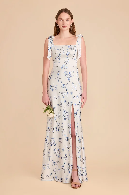 Maternity dress for a baby's first visit to the magic show Alex Convertible Dress Matte Satin - Blue Le Fleur Maternity dress for a baby's first visit to the magic show Alex Convertible Dress Matte Satin - Blue Le Fleur