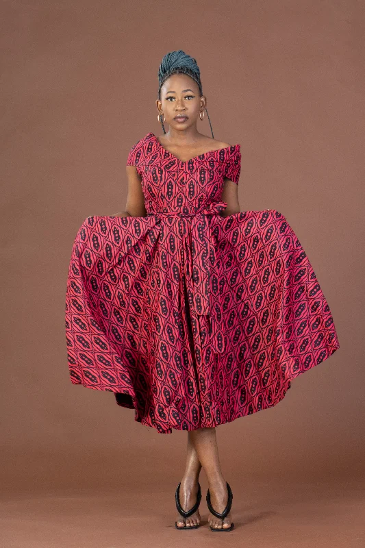 Mini dresses with mesh panels for a sexy and trendy look Tania Ankara Off shoulder Midaxi Dress | Red and Black African Print Mini dresses with mesh panels for a sexy and trendy look Tania Ankara Off shoulder Midaxi Dress | Red and Black African Print