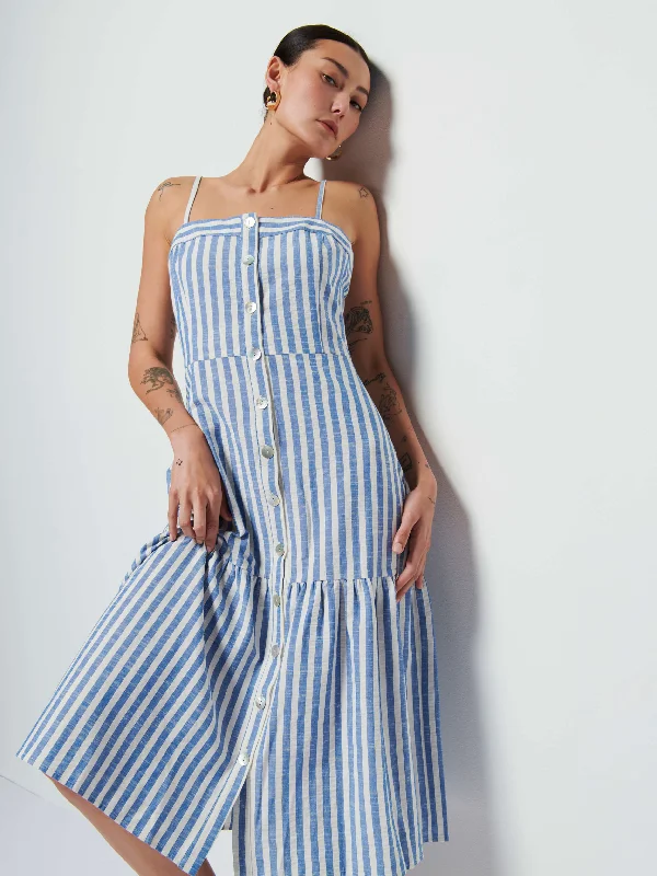 Midi dresses with ribbed textures for a unique and tactile appearance Luciana Dress