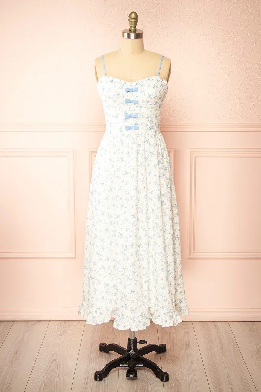 Midi dresses with empire waists for a flattering maternity option Jayanne | Long Floral Dress w/ Bustier Top Midi dresses with empire waists for a flattering maternity option Jayanne | Long Floral Dress w/ Bustier Top