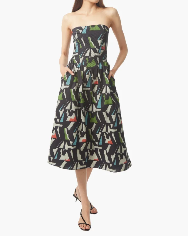  LUANNA DRESS IN BLACK FOREST PRINT