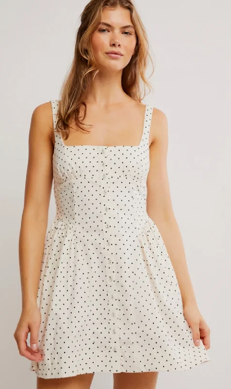 Mini dresses with one - shoulder designs Polka Dot Mini Dress by Free People