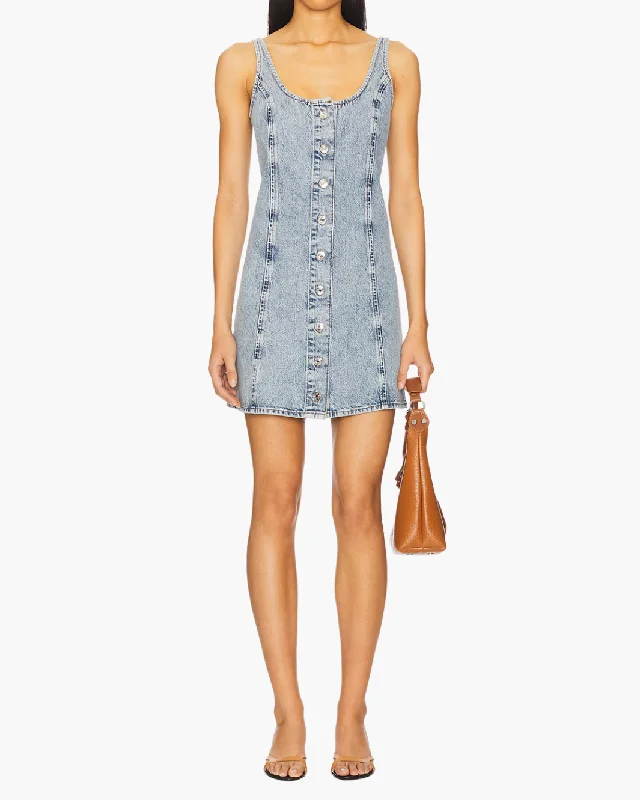 Everyday Dress with Adjustable Hem for Growing Kids or Changing Styles​ THE SHIFT DRESS IN MINGLE