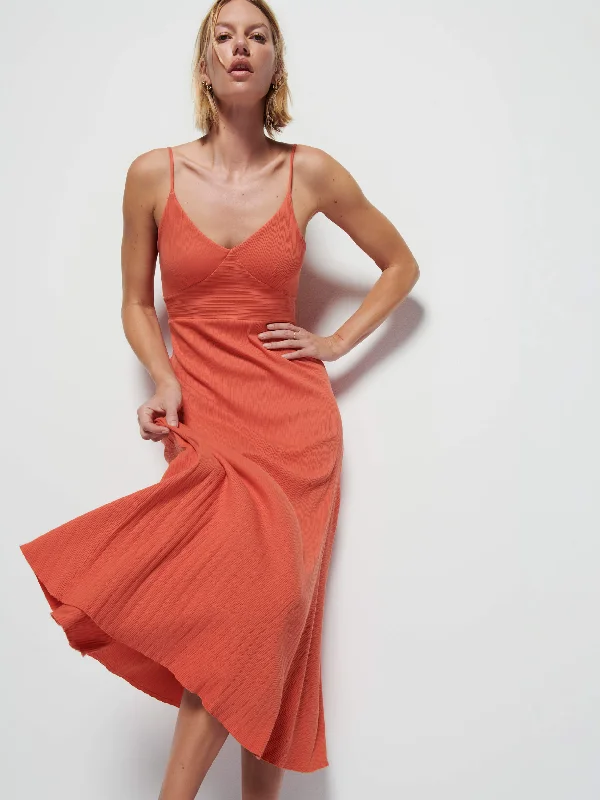 A - line midi dresses with floral prints for spring brunches Melani Dress
