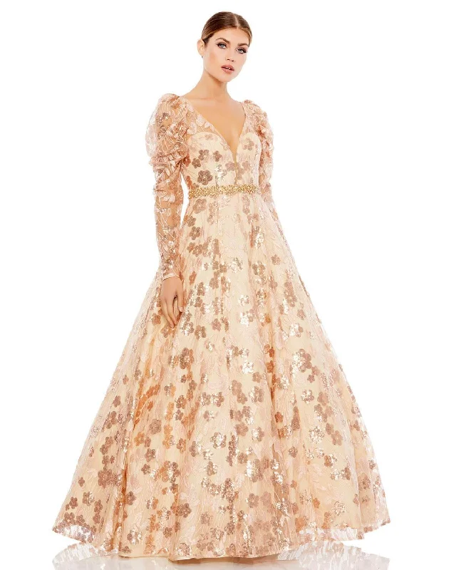 Maternity dress for a winter wonderland event Mac Duggal 12458 Prom Long Sleeve Floral Dress Maternity dress for a winter wonderland event Mac Duggal 12458 Prom Long Sleeve Floral Dress