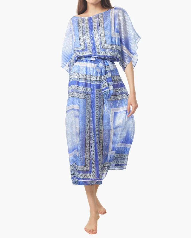  REESE DRESS IN BLUE BAVARIAN PRINT