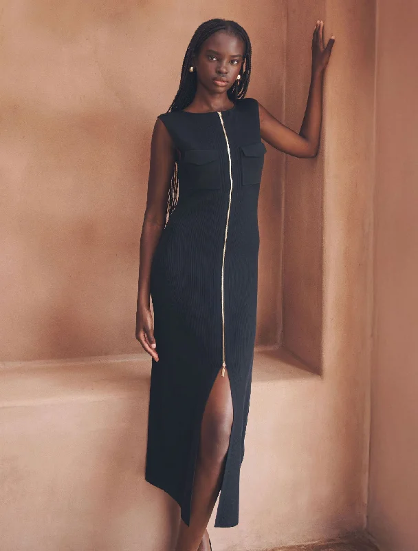  Harriet Zip Through Midi Dress