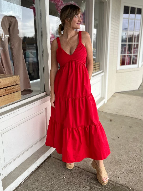  Whitney Sleeveless Tiered Maxi Dress