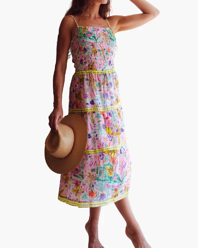  ODETTE MIDI DRESS IN SUNSHINE PRINT