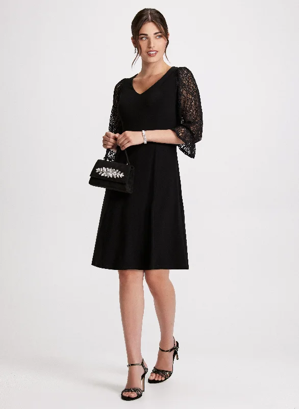 Midi dresses with V - necklines for a flattering and elongating effect V-Neck Lace Detail Evening Dress Midi dresses with V - necklines for a flattering and elongating effect V-Neck Lace Detail Evening Dress