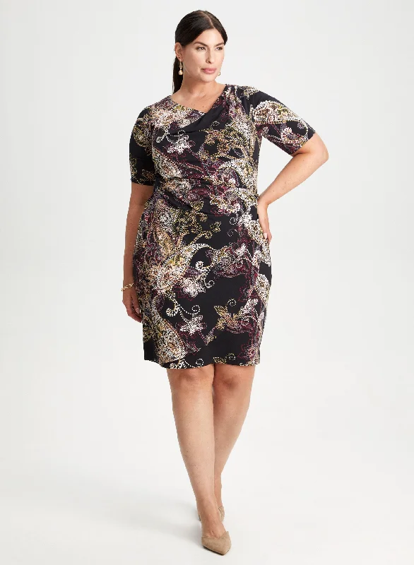 Midi dresses with off - the - shoulder necklines for a flirty look Paisley Print Dress Midi dresses with off - the - shoulder necklines for a flirty look Paisley Print Dress