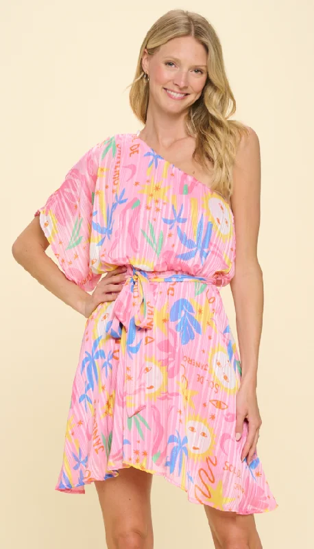 Mini dresses with off - the - shoulder styles One Shoulder Sol De Janeiro Dress