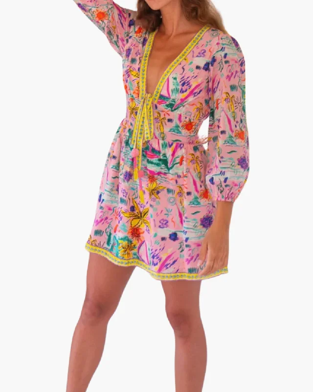  MAGNOLIA MINI DRESS IN SUSNHINE PRINT