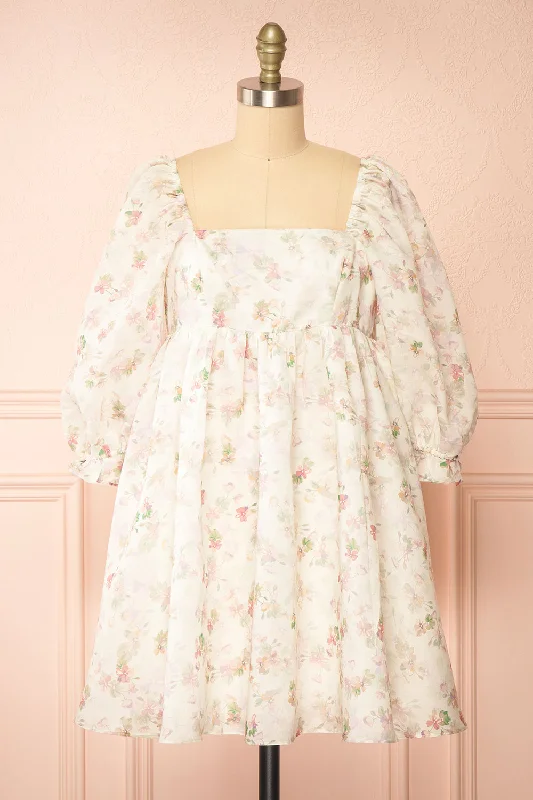 Midi dresses with button - down skirts for a unique and functional design Fizelle | Short Floral Babydoll Dress Midi dresses with button - down skirts for a unique and functional design Fizelle | Short Floral Babydoll Dress