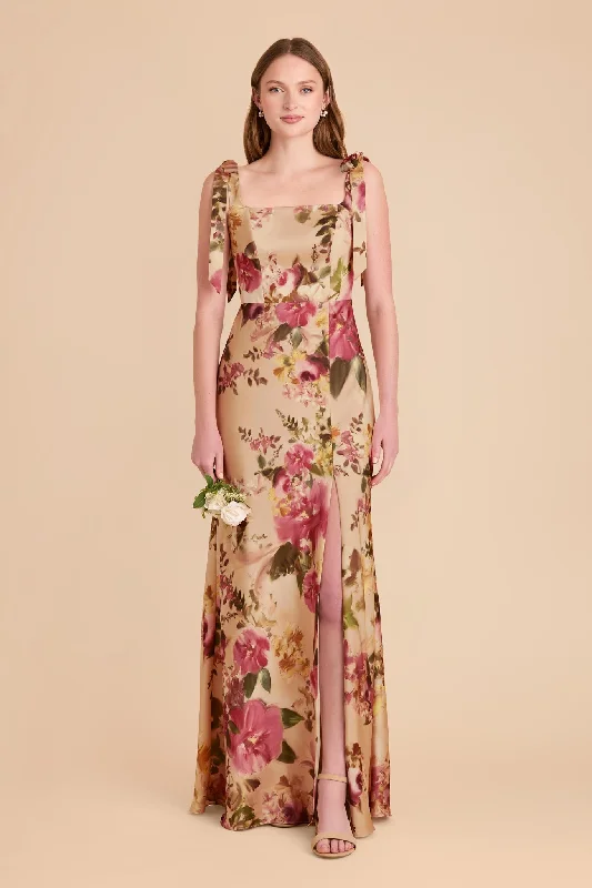 Maternity dress for a baby's first visit to the farm Alex Convertible Dress Matte Satin - Hazelnut Moody Blooms Maternity dress for a baby's first visit to the farm Alex Convertible Dress Matte Satin - Hazelnut Moody Blooms