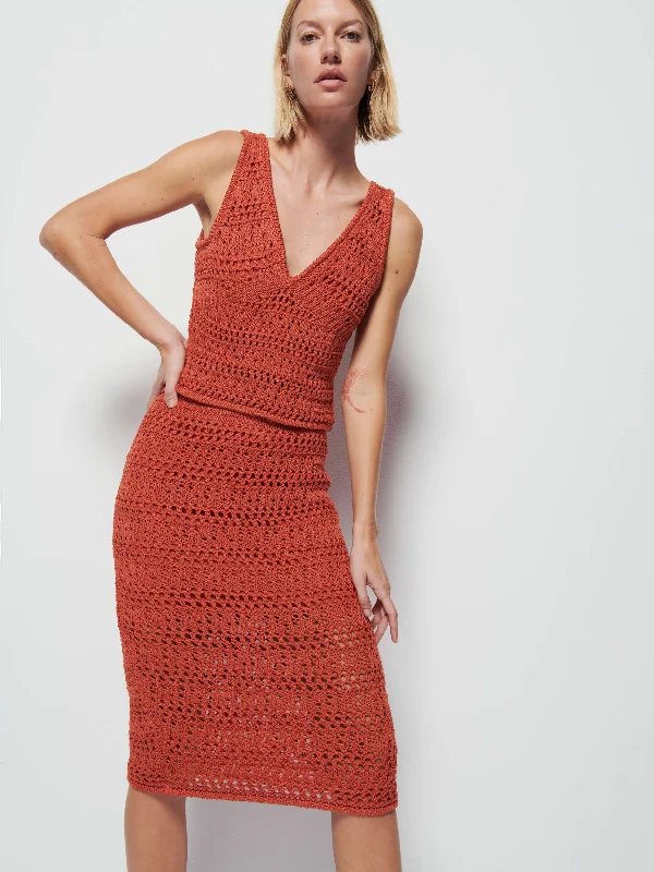 Midi dresses with cotton - blend materials for everyday comfort Driana Skirt