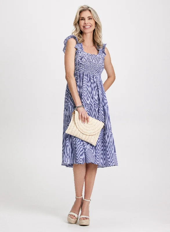 Midi dresses with embroidered accents for a unique and detailed design Ruffled Sleeveless Midi Dress Midi dresses with embroidered accents for a unique and detailed design Ruffled Sleeveless Midi Dress