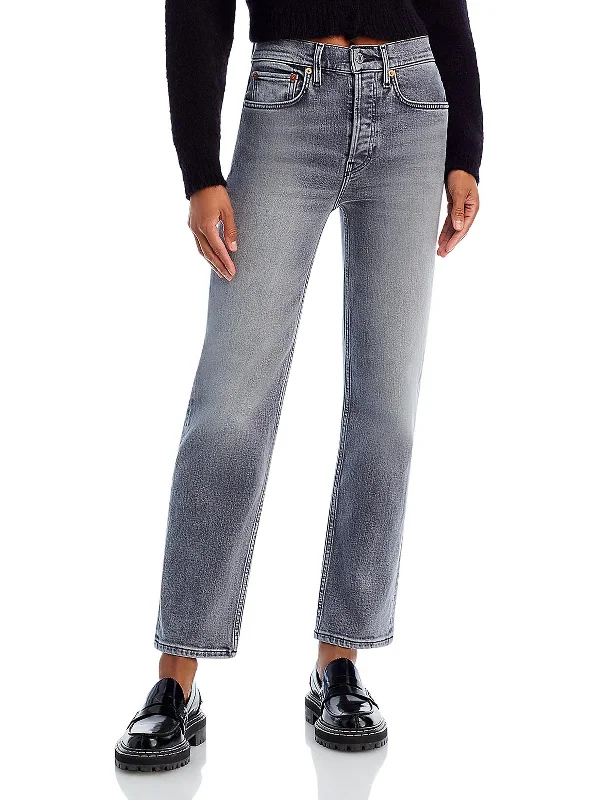 Embellished women jeans with studs or rhinestones for a glamorous touch70s Stove Pipe Womens Ankle High Rise Straight Leg Jeans Embellished women jeans with studs or rhinestones for a glamorous touch70s Stove Pipe Womens Ankle High Rise Straight Leg Jeans