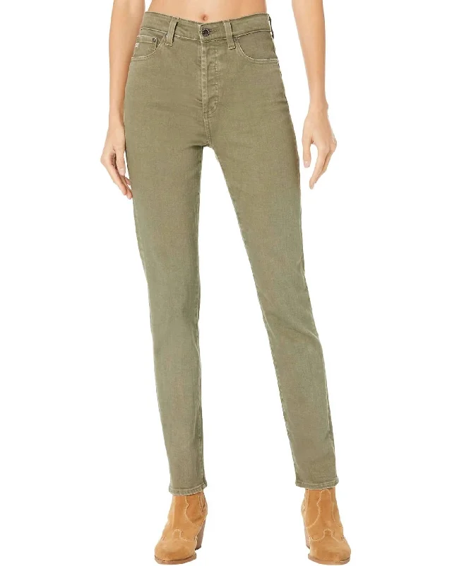 High - waisted women jeans for a flattering silhouetteAlexxis Vintage High Rise Slim Straight Leg Jeans In 3 Years Sulfur Armory Green High - waisted women jeans for a flattering silhouetteAlexxis Vintage High Rise Slim Straight Leg Jeans In 3 Years Sulfur Armory Green