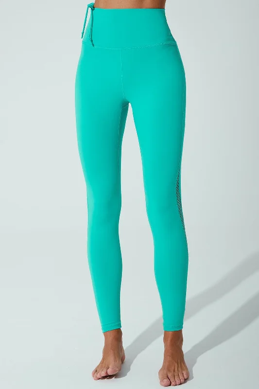 women tights with a ribbed texture for added interestClárita Mesh Legging - Java