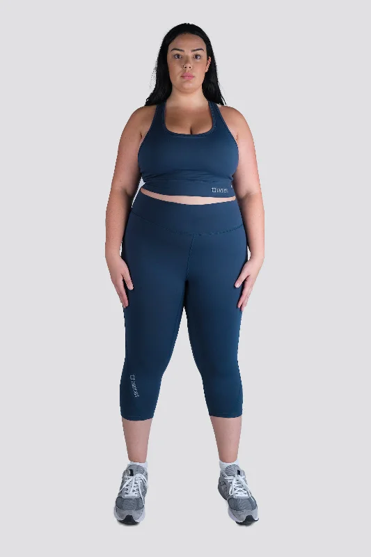 women tights with a diamond - pattern for a sophisticated styleDynamic 7/8 Highwaisted Leggings - Ocean Blue women tights with a diamond - pattern for a sophisticated styleDynamic 7/8 Highwaisted Leggings - Ocean Blue