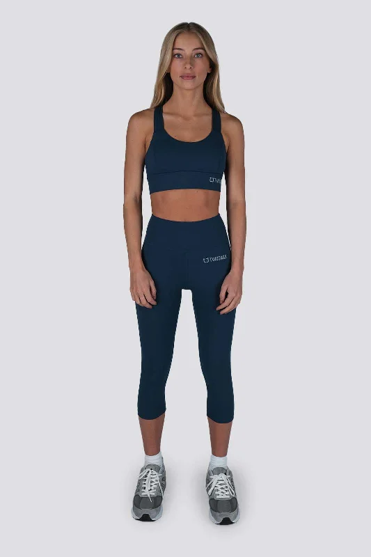 women tights with a UV - protection feature for outdoor activitiesEase 7/8 Highwaisted Leggings - Ocean Blue women tights with a UV - protection feature for outdoor activitiesEase 7/8 Highwaisted Leggings - Ocean Blue