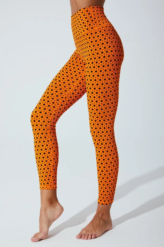 women tights with a holographic effect for a futuristic styleHafwen Polka Dots Legging - Orange Beetle women tights with a holographic effect for a futuristic styleHafwen Polka Dots Legging - Orange Beetle
