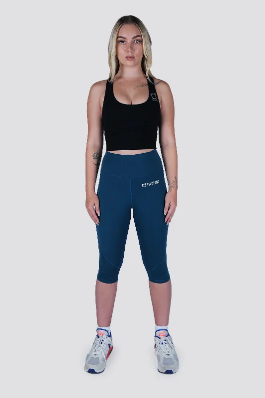 sheer women tights for a more delicate appearanceImpel Capri Highwaisted Leggings - Ocean Blue sheer women tights for a more delicate appearanceImpel Capri Highwaisted Leggings - Ocean Blue