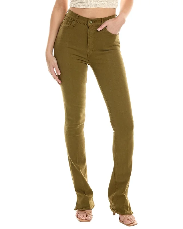 fleece - lined women tights for warmth in winterMOTHER Denim The High-Waist Runaway Slice Heel Fir Green Skinny Flare Jean fleece - lined women tights for warmth in winterMOTHER Denim The High-Waist Runaway Slice Heel Fir Green Skinny Flare Jean