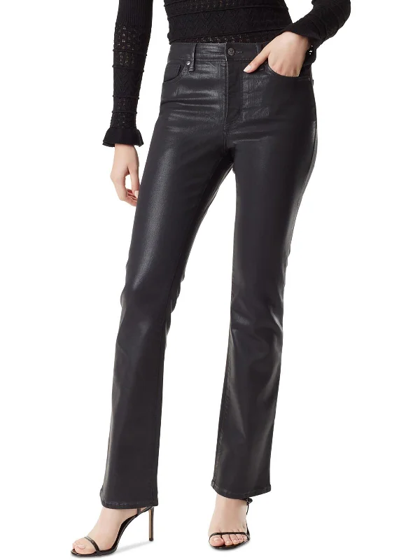 Button - fly women jeans with a traditional touchPenny Womens High-Rise Coated Bootcut Jeans Button - fly women jeans with a traditional touchPenny Womens High-Rise Coated Bootcut Jeans