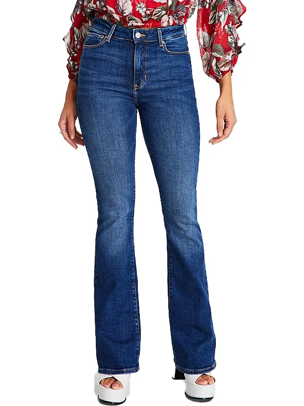 Stretch women jeans for enhanced mobility and comfortPlus Womens Mid Rise Medium Wash Flared Jeans Stretch women jeans for enhanced mobility and comfortPlus Womens Mid Rise Medium Wash Flared Jeans