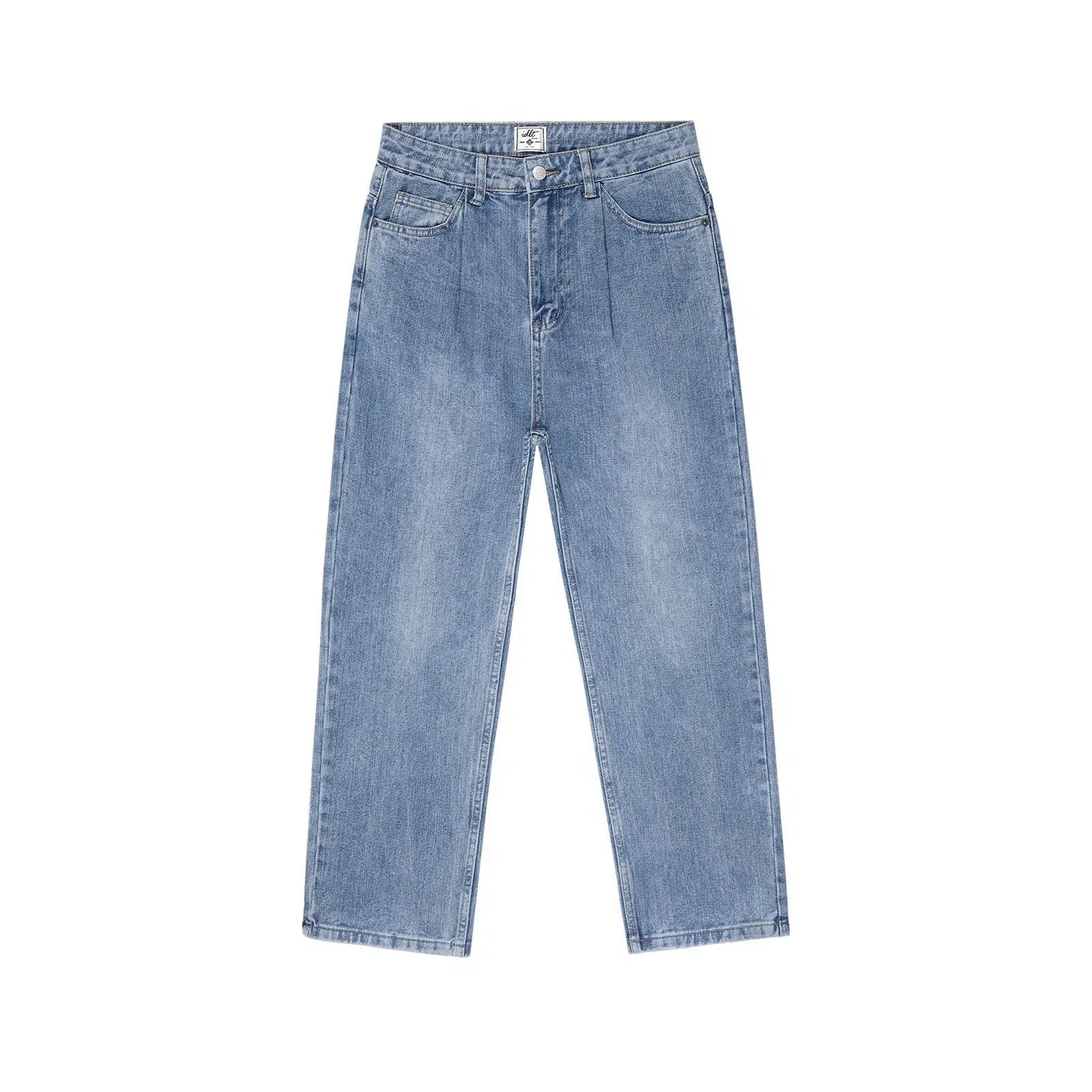 High - waisted women jeans for a flattering silhouetteWashed Blue Mid-high Waist Jeans High - waisted women jeans for a flattering silhouetteWashed Blue Mid-high Waist Jeans