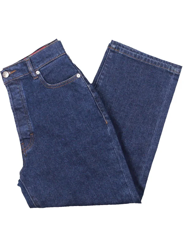 High - rise flare women jeans for a 70s - inspired lookWomens Crop Denim Straight Leg Jeans High - rise flare women jeans for a 70s - inspired lookWomens Crop Denim Straight Leg Jeans