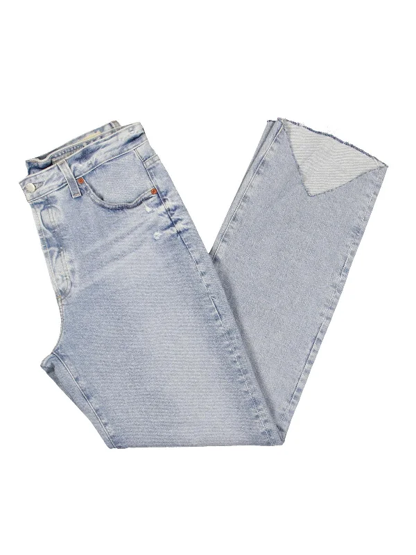 Light - wash women jeans for a fresh and summery appearanceWomens High Rise Light Wash Straight Leg Jeans Light - wash women jeans for a fresh and summery appearanceWomens High Rise Light Wash Straight Leg Jeans